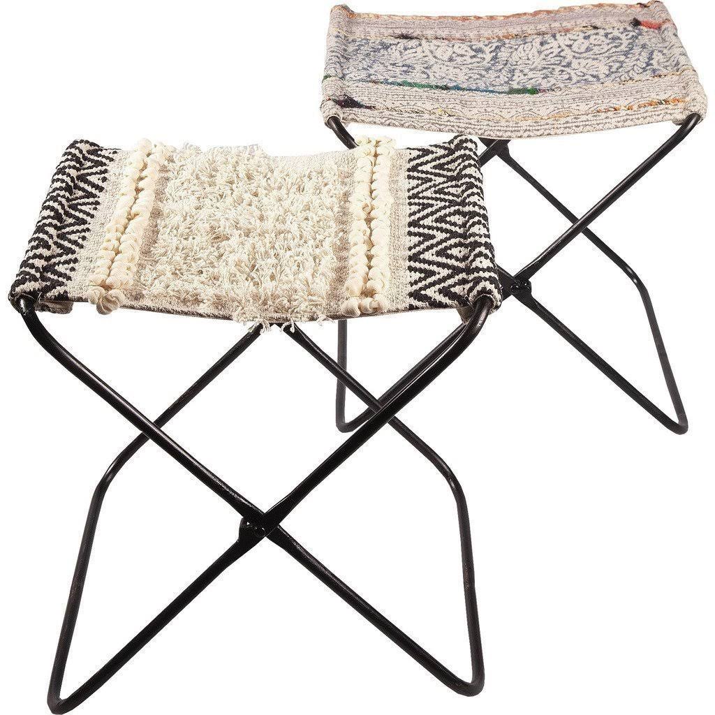 Natural and Black Stool L675