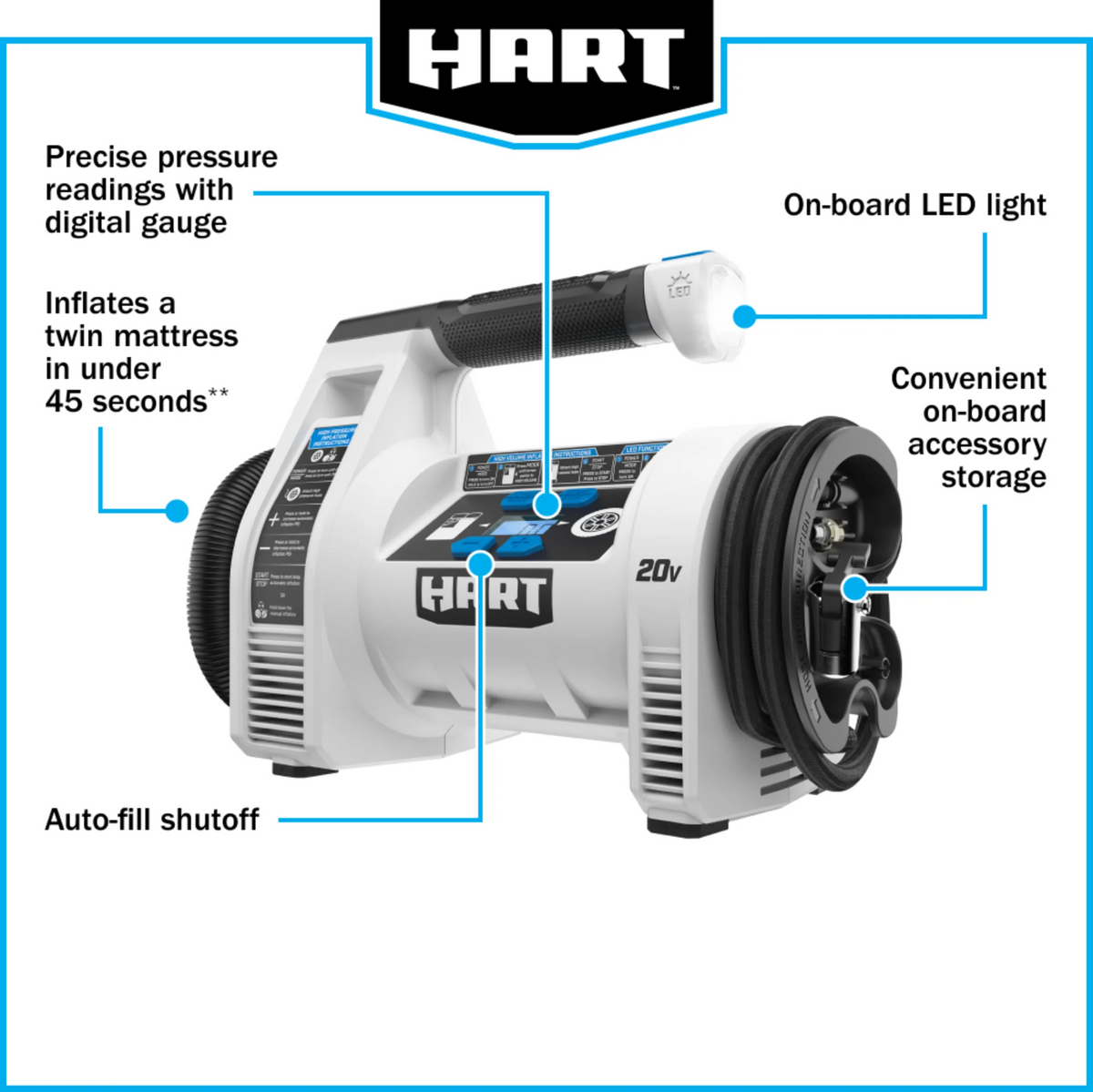 Cordless Dual Function Digital Inflator Kit I776486
