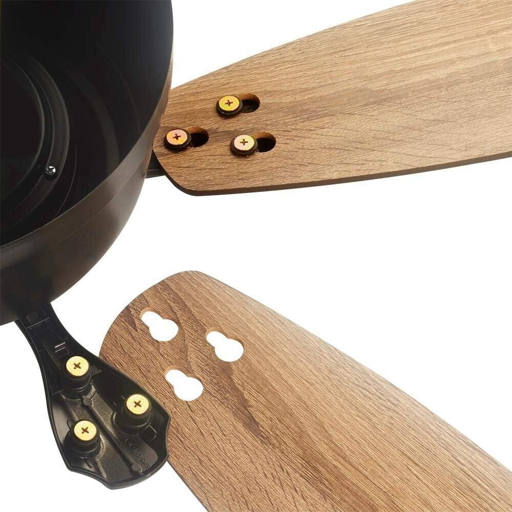 52" Matte Black LED Ceiling Fan with Light Kit M519