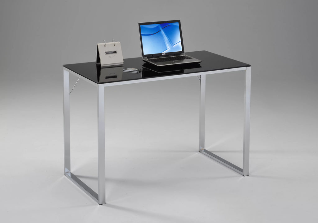 Black Tempered Glass Computer Desk C368