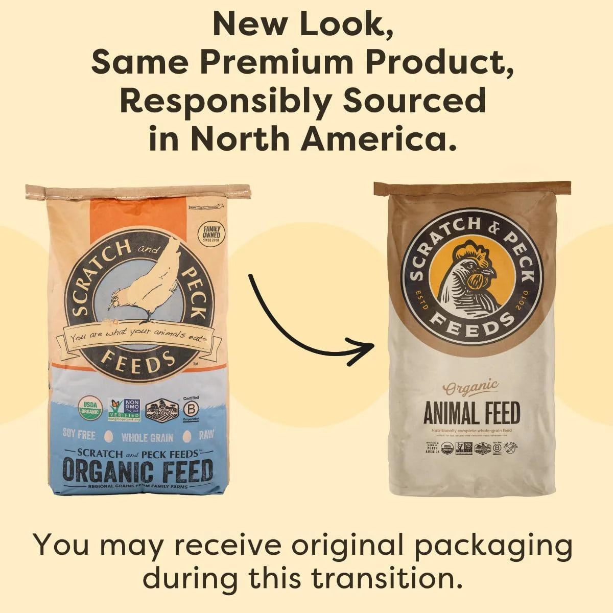 Organic Whole Grain Layer Feed + Corn 18% Protein Chicken and Duck Feed 40lb J658