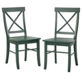 Set of 2 Dark Green Dining Chair L87910