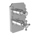 Gloss Black Square Thermostatic Trim Plate with Handle I5809