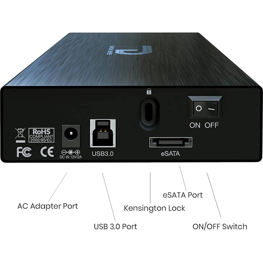10TB 7200RPM USB3.0/eSATA Aluminum External Hard Drive O898
