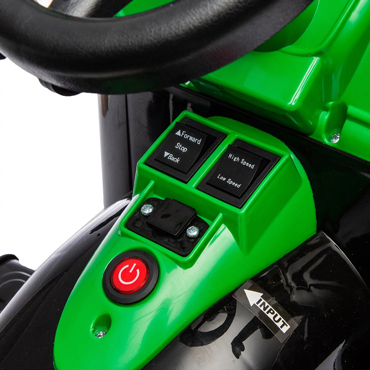 24 V Powered Ride Ons Tractor with Trailer, Green Q90932