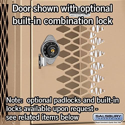 Vented Metal Locker, Six Tier, Tan B859