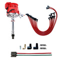 Red Cap HEI Distributor and Spark Plug Wires Combo Kit for Chevy 350 V8 N4611