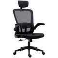 Black High Back Mesh Office Chair with Lumbar Support and Headrest T946