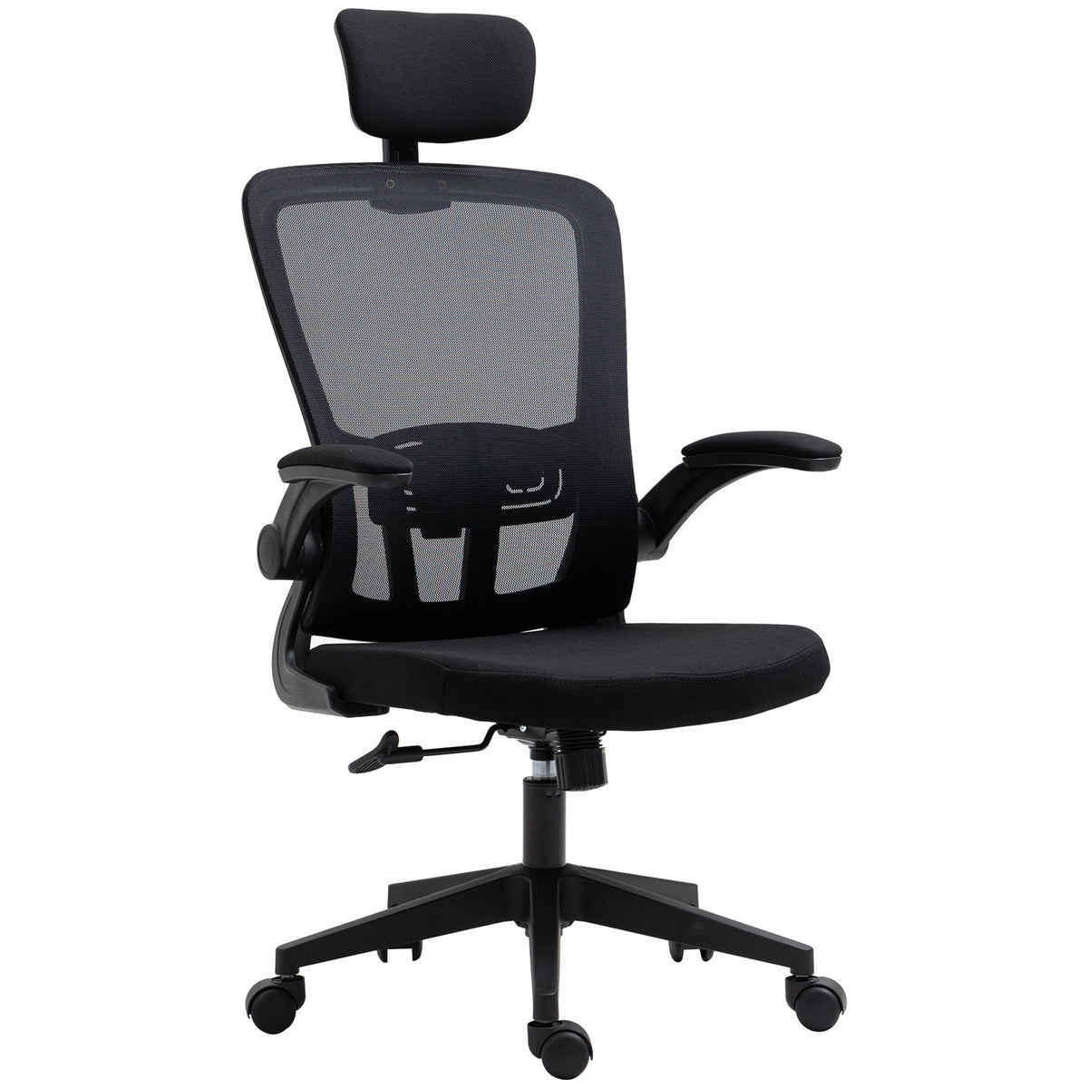 Black High Back Mesh Office Chair with Lumbar Support and Headrest T946