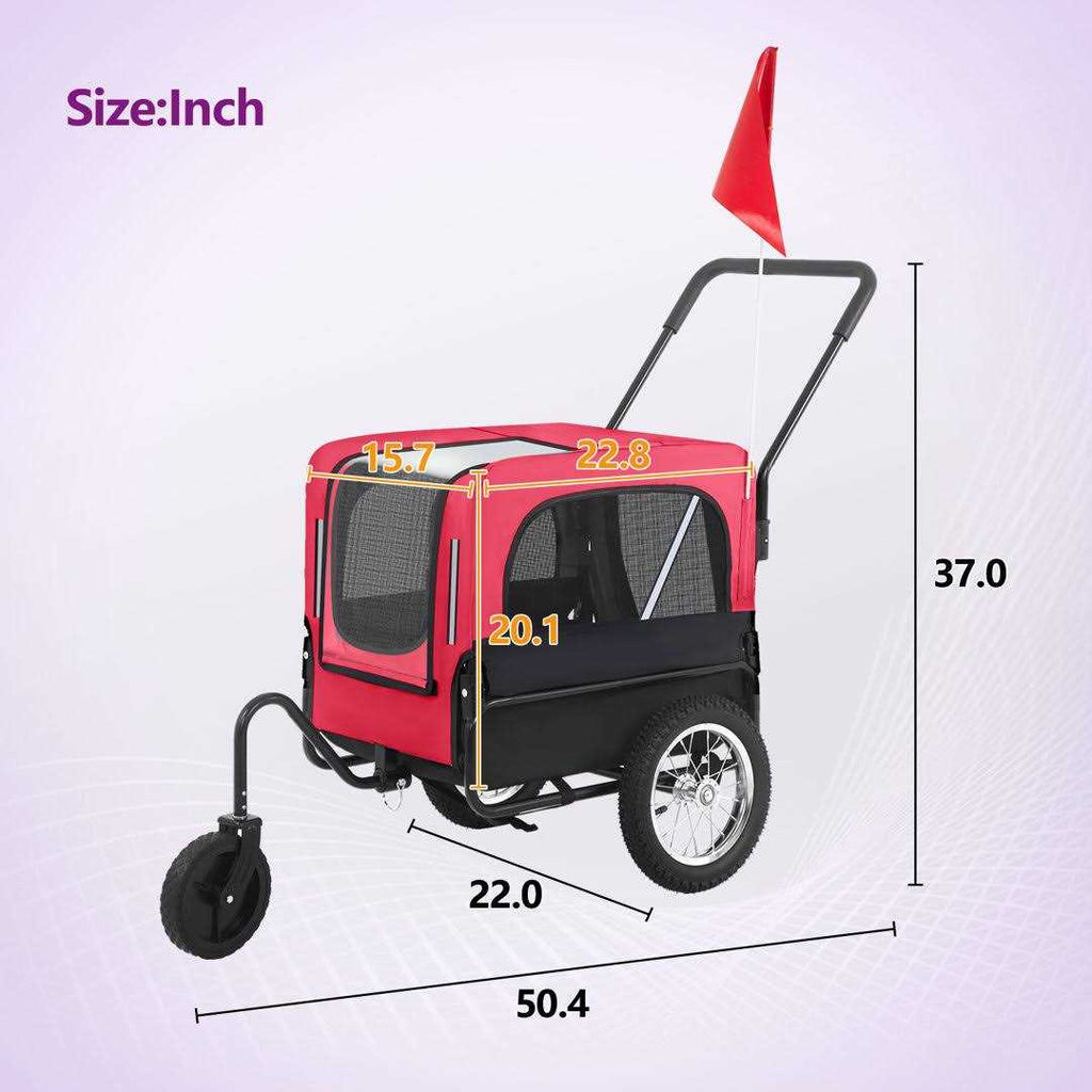 2-in-1 Dog Stroller Bike Trailer D829