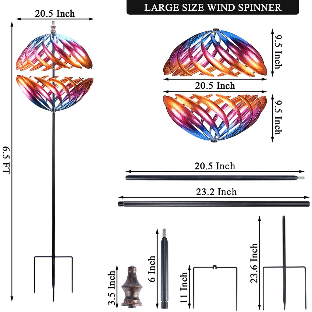 6.5FT Metal Kinetic Wind Spinner B428585