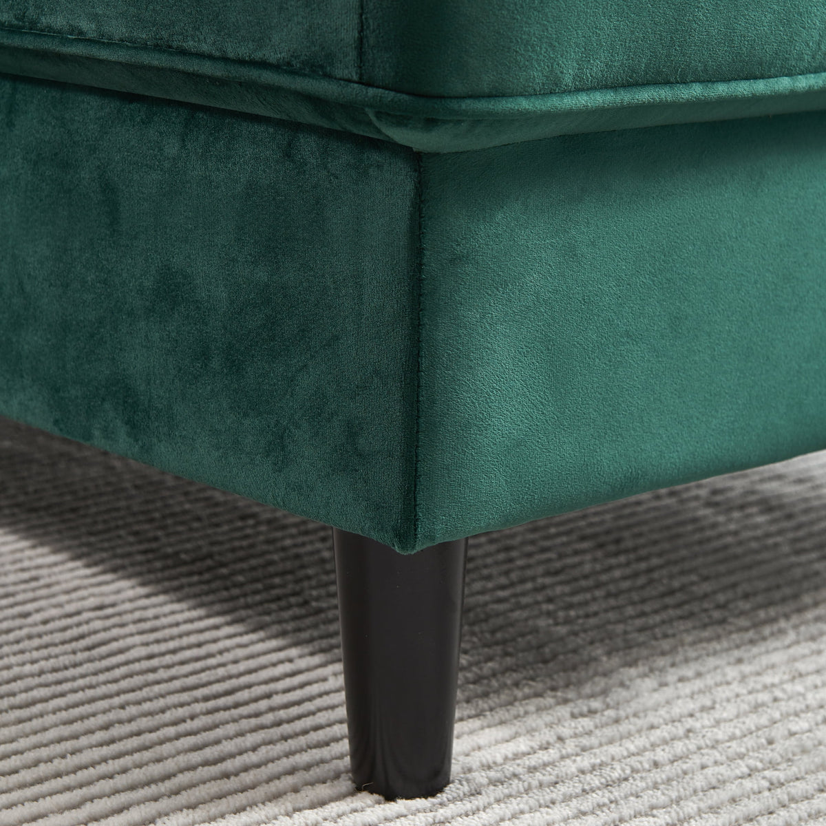 64" Green Velvet Chaise X33667
