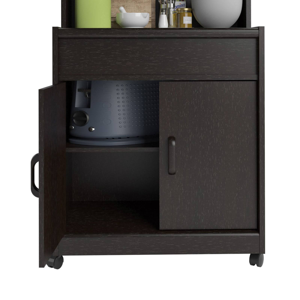 Microwave Cart with Shelf Espresso H91206
