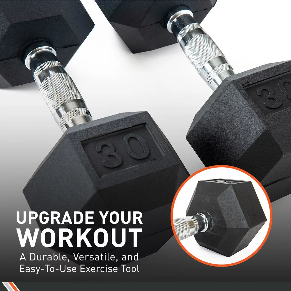 Rubber Encased Hex Dumbbell H340799