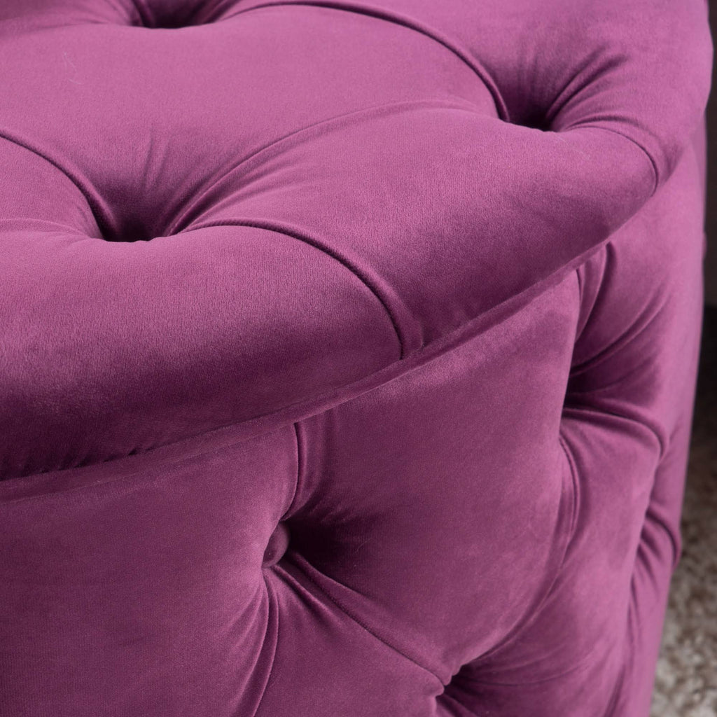 Fuchsia Round Ottoman P558