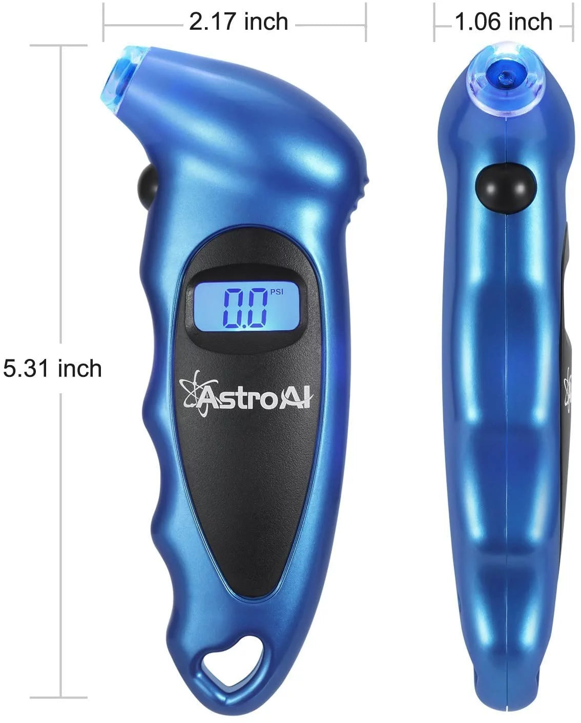 Tire Pressure Gauge, Digital Tester, Blue, 0-150 PSI Y94524