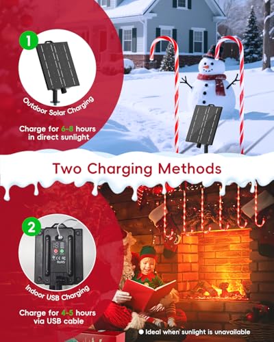 24 Pack 22" Solar Candy Cane Lights A589903