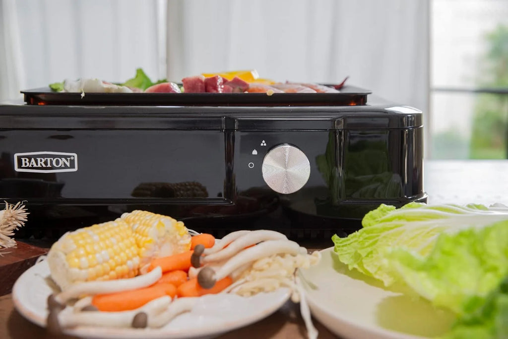 Electric Smokeless Indoor Infrared BBQ Grill with Non-Stick Grate and Drip Tray, Black M140534