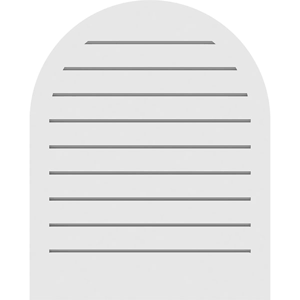 Round Top Surface Mount Functional Brickmould Frame PVC Gable Vent W390393