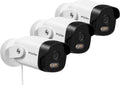 2K Wired Outdoor Security Camera with Color Night Vision, IP66 Waterproof, 2 Way Audio, Cloud Storage/SD Slot (3pcs) H1918