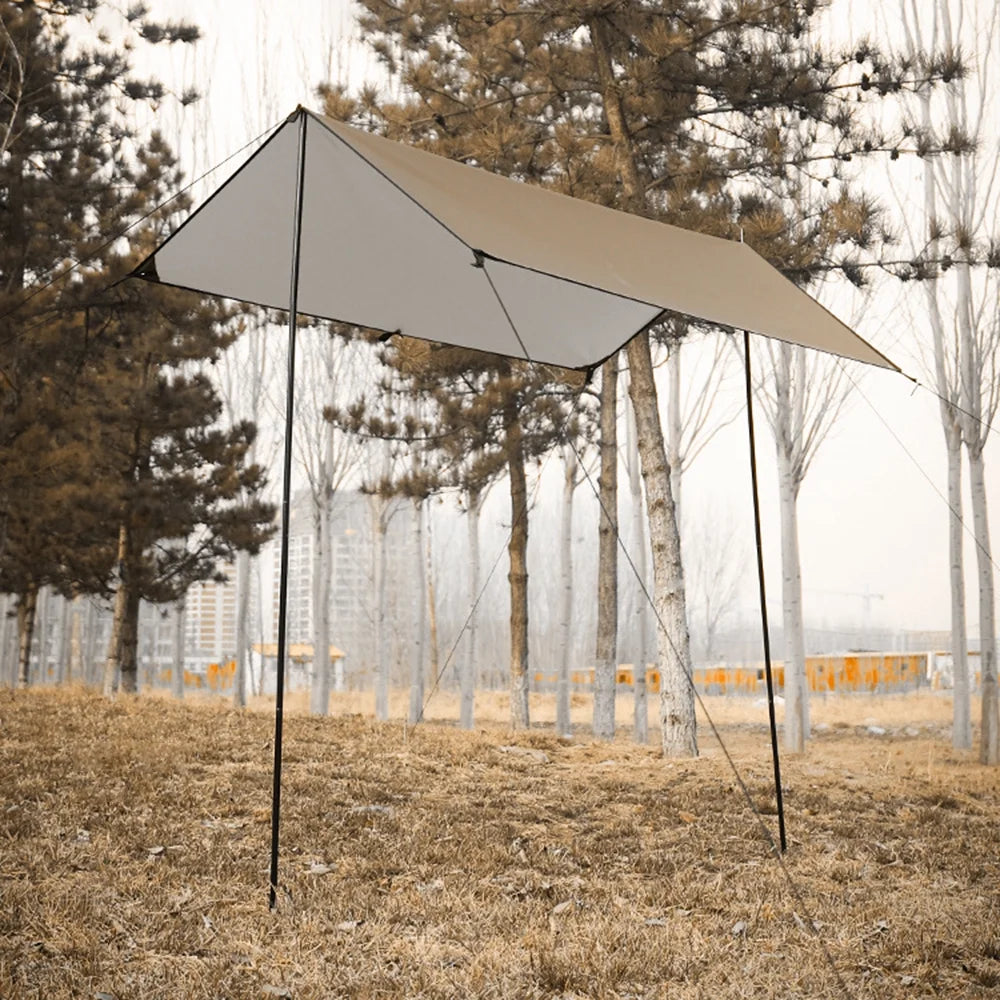 Camping Awning Tarp with Poles Waterproof Sun Shade G2001