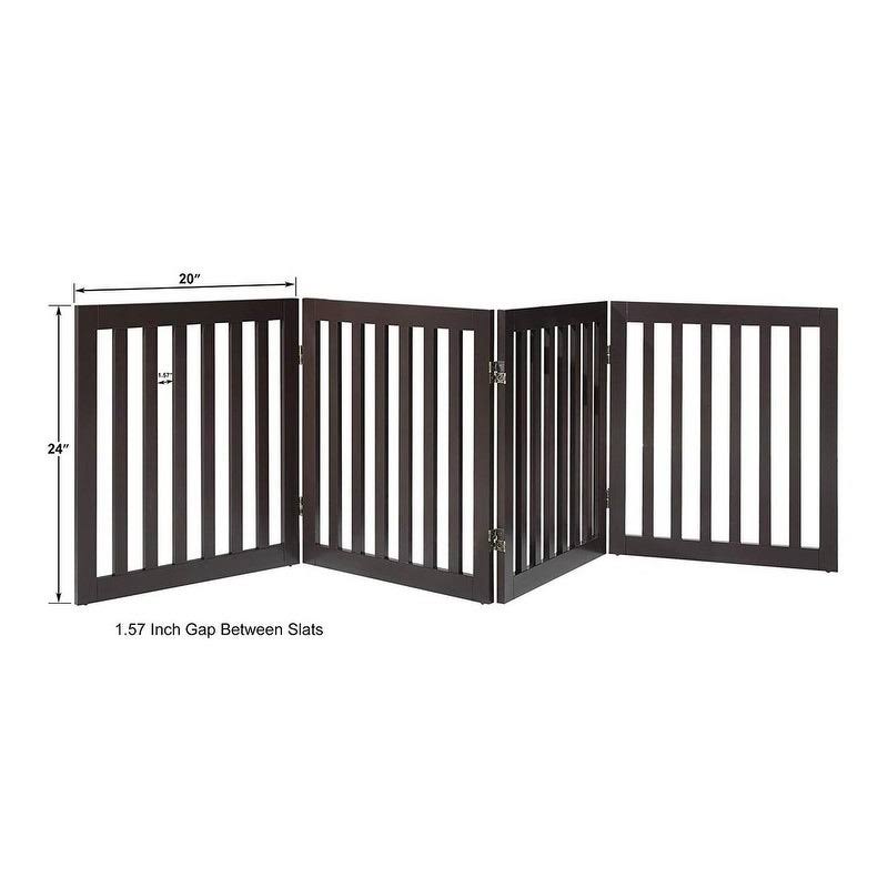 Freestanding Wooden Pet Gate 4 Panels C45556