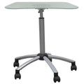 Silver Frosted Glass Mobile Cart X232425