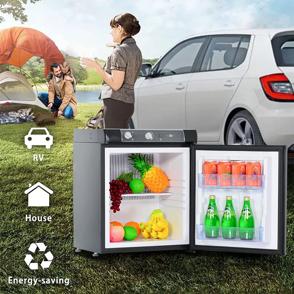 3 Way Propane RV Refrigerator 1.4 Cu.ft Compact Camper Fridge I863