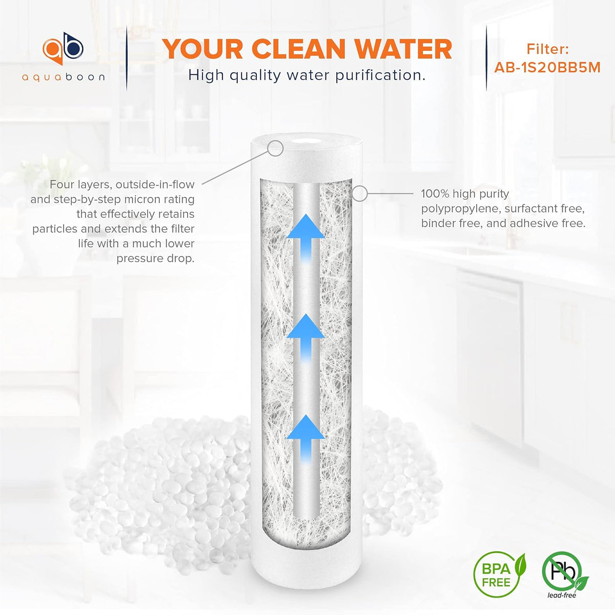 2-Stage 20 Whole House Filtration System with Housing Bracket, Pressure Gauges, Carbon Block, Sediment Filter Cartridges M827