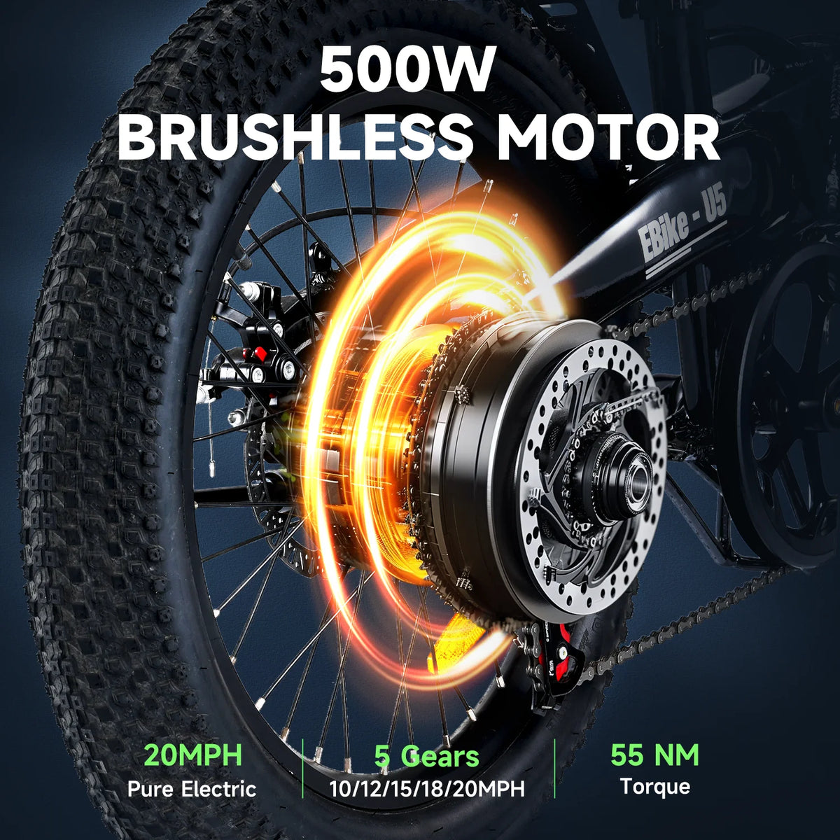 500W 20MPH 48V Removable Battery Folding Electric Bike M441725