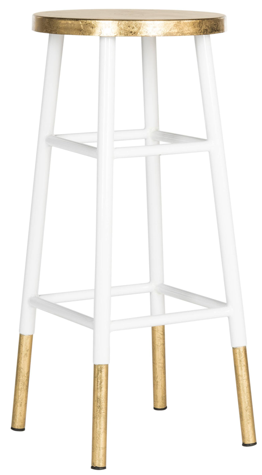 Metallic Bar Stool, White/Gold M247800