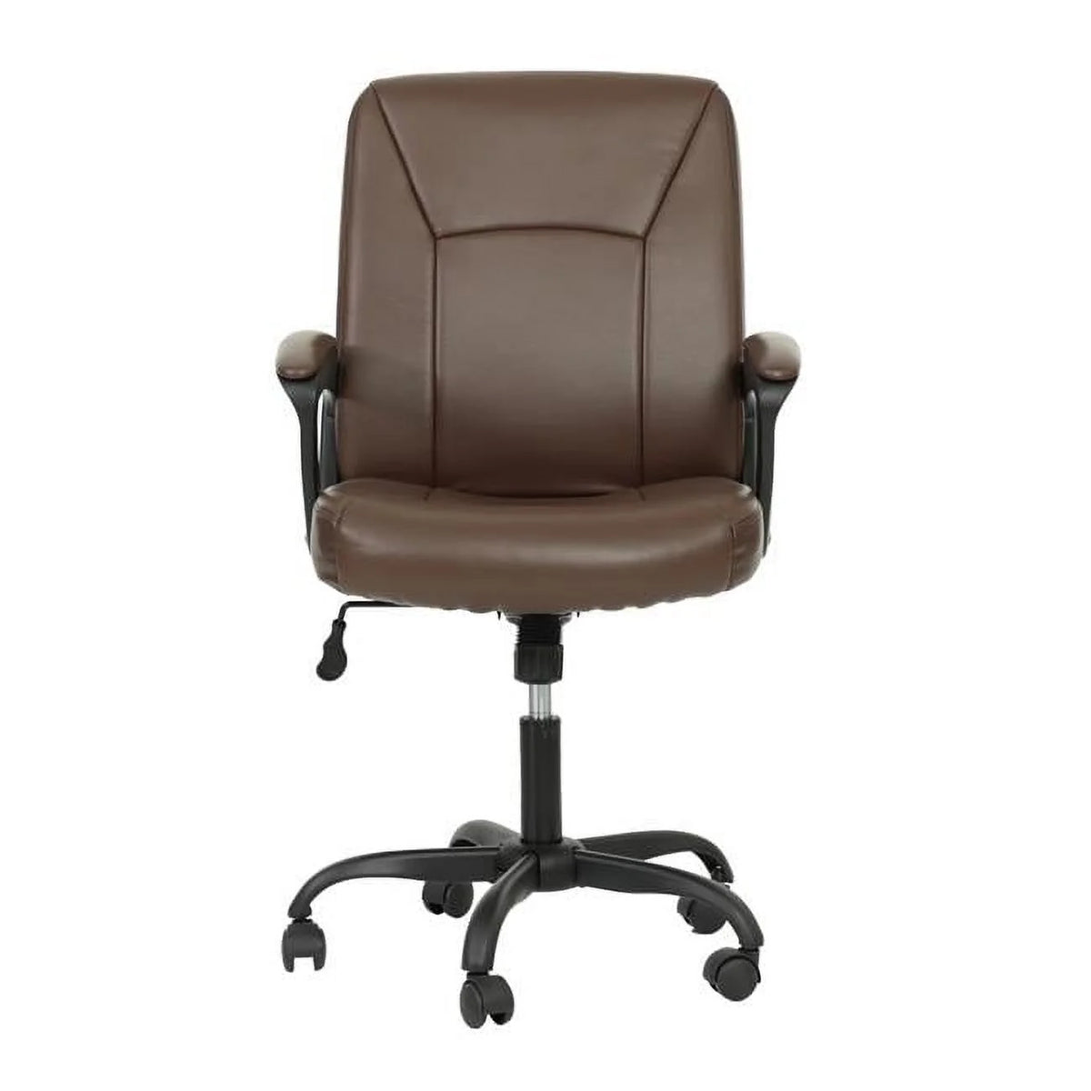 Brown Faux Leather Office Chair U8046