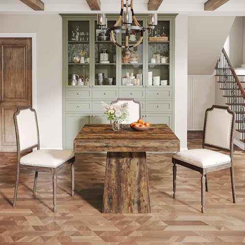 Square Dining Table for 4, 31.5-Inch Pedestal Base Table Y226