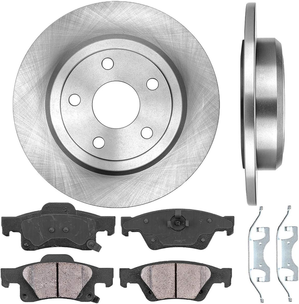 Brake Disc Rotors and Ceramic Brake Pads with Clips W34321