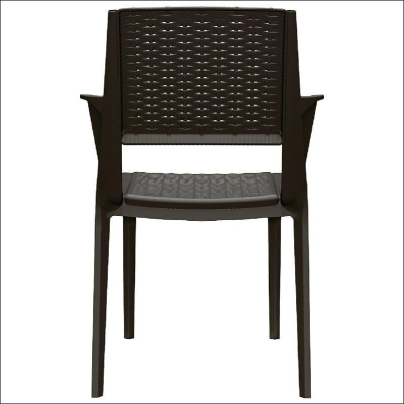 Brown Resin Dining Arm Chair C462