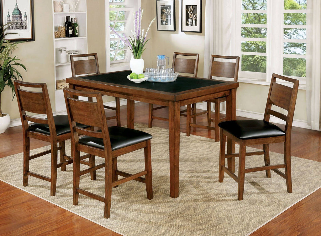 Dark Oak Counter Height Chair Set of 2 I71935
