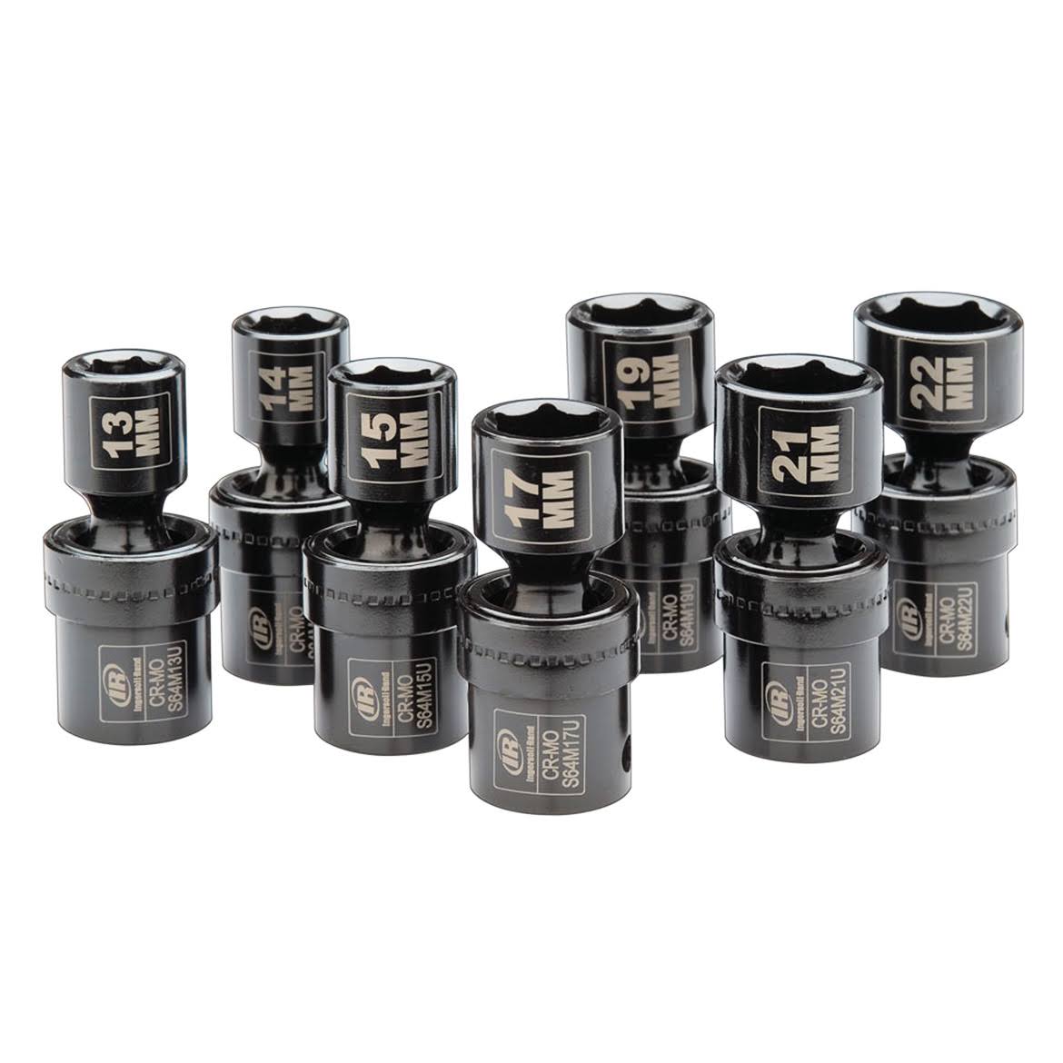 7-Piece 1/2x22 Universal Metric Impact Socket Set T2156