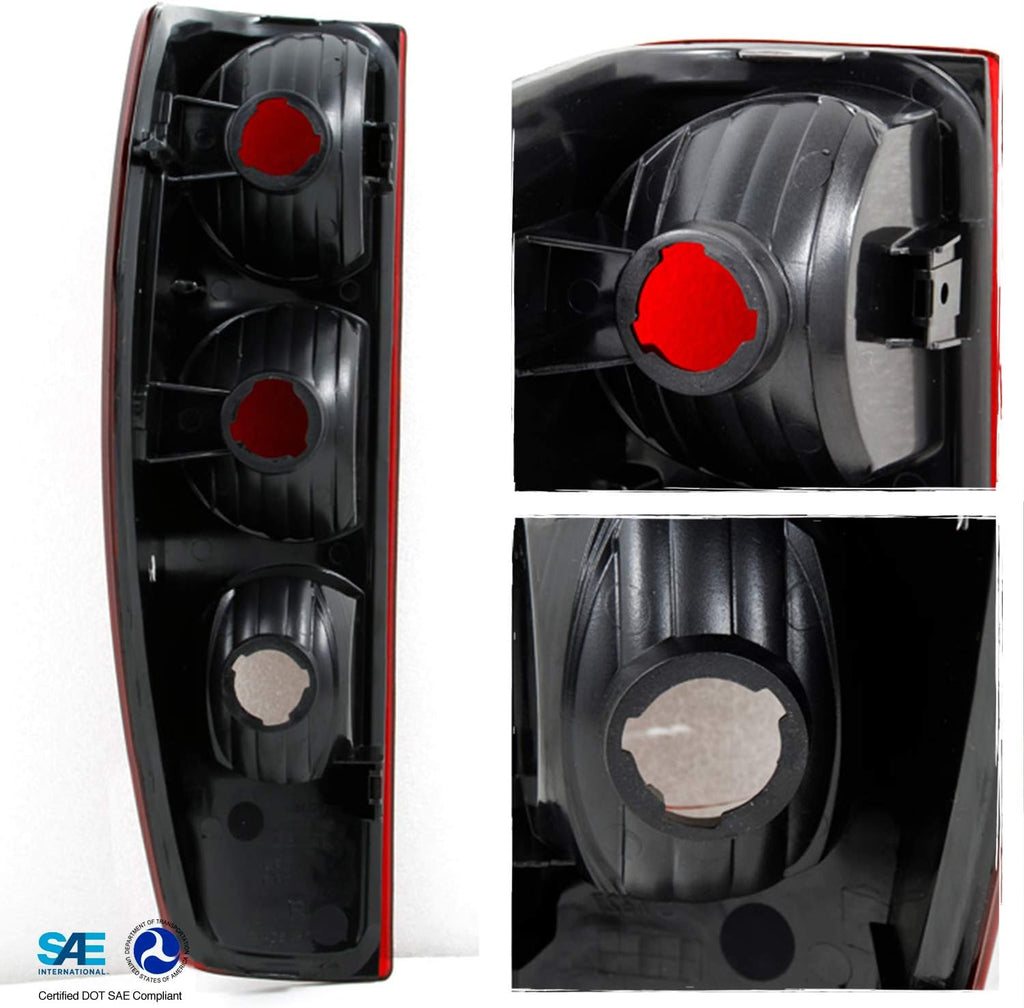 Red Tail Lights Replacement Pair Pack of 2 U639