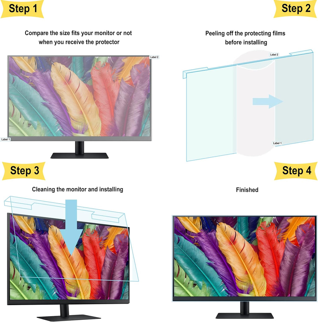 22 Inch Blue Computer Screen Protector Pack of 2 I3266