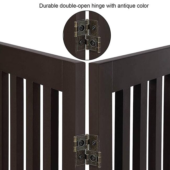 Freestanding Wooden Pet Gate 4 Panels C45556