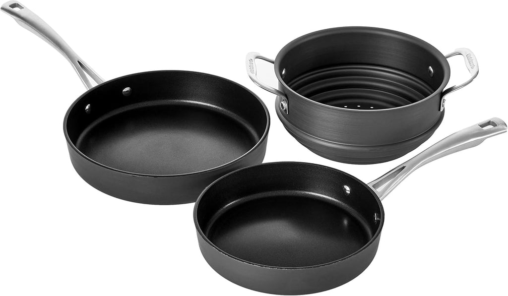 Conical Hard Anodized Cookware Set, Black N36765