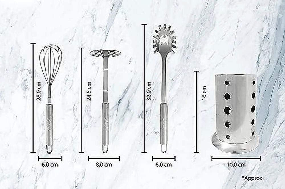 8 Piece Kitchen Utensils Set with Holder E568485