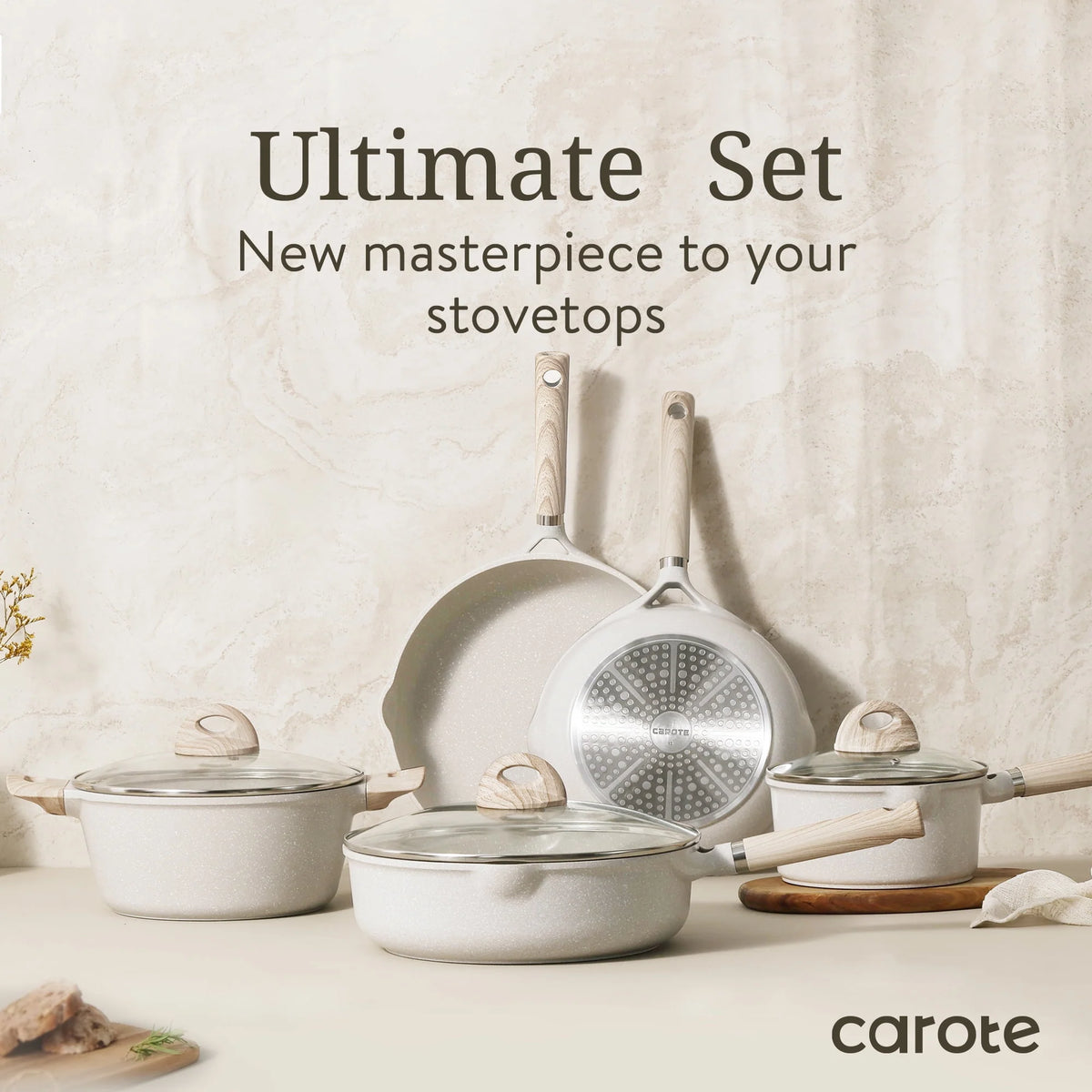 8 Pcs Nonstick Induction Cookware Set G9389
