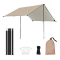 Camping Awning Tarp with Poles Waterproof Sun Shade G2001