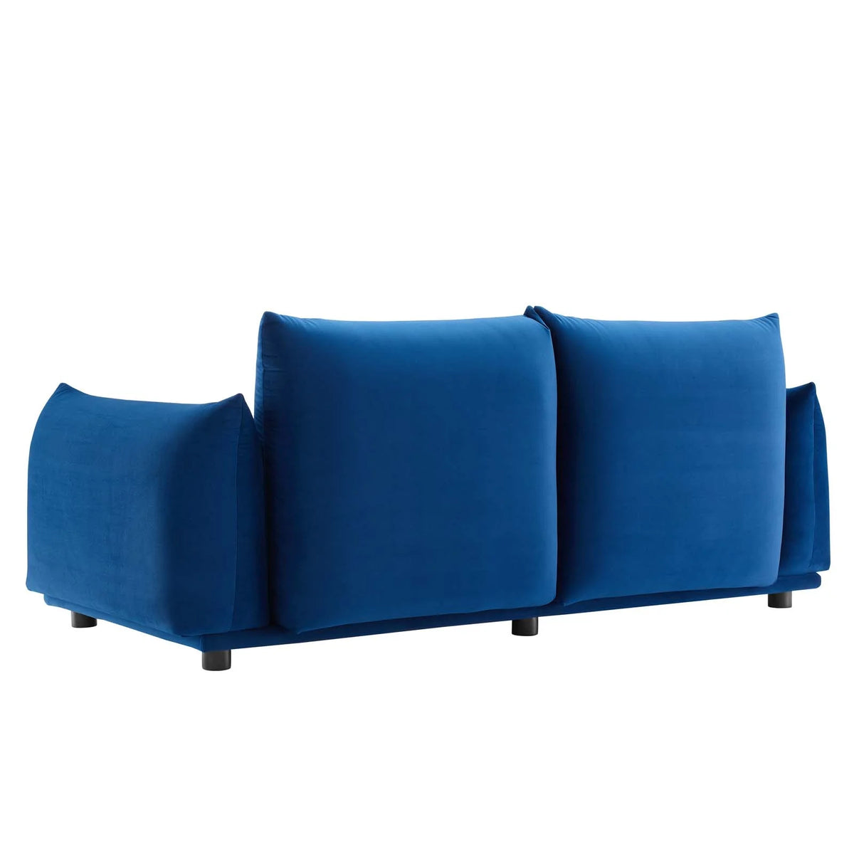 Blue Navy Velvet Loveseat Sofa A4353