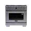 36 5.2 cu. ft. 6 Burner Propane Gas Dual Fuel Range Stainless Steel A80922