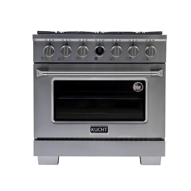 36 5.2 cu. ft. 6 Burner Propane Gas Dual Fuel Range Stainless Steel A80922