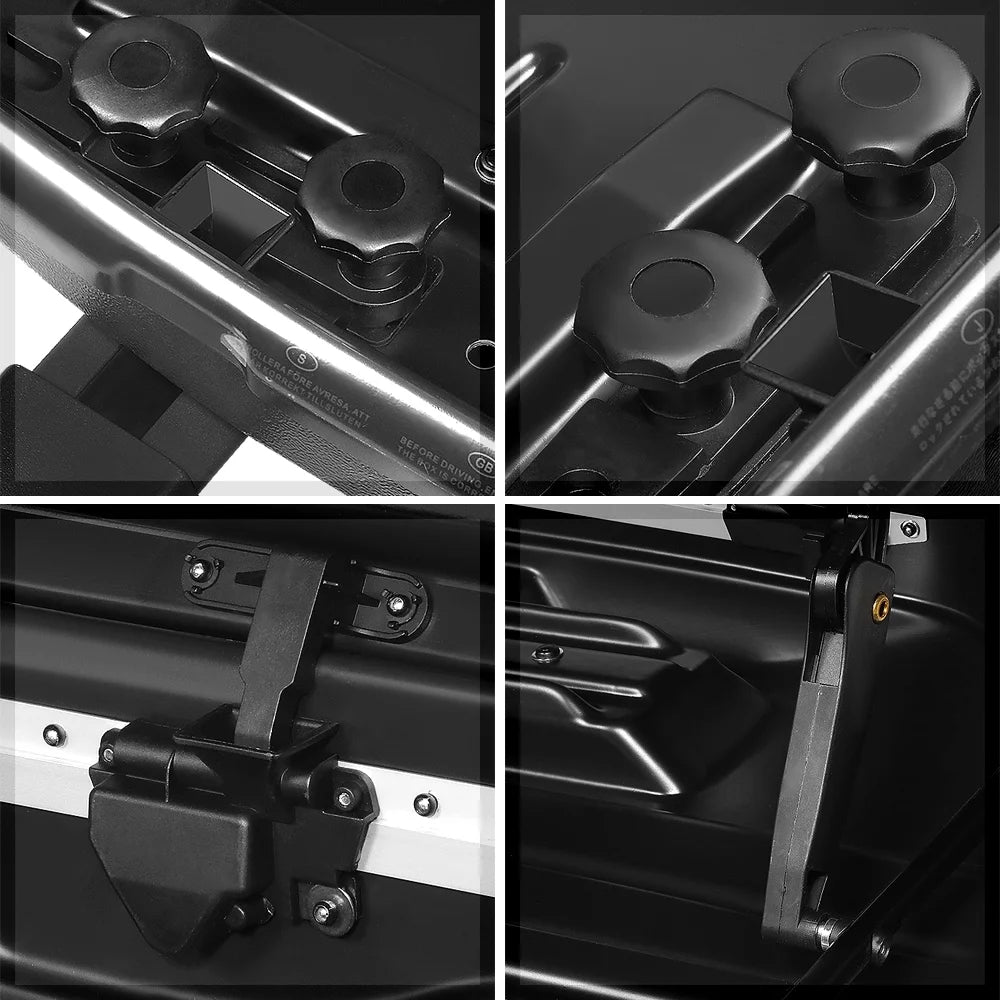 Glossy Cargo Top Carrier Luggage Rooftop Mount Storage Box w/Lock N815411