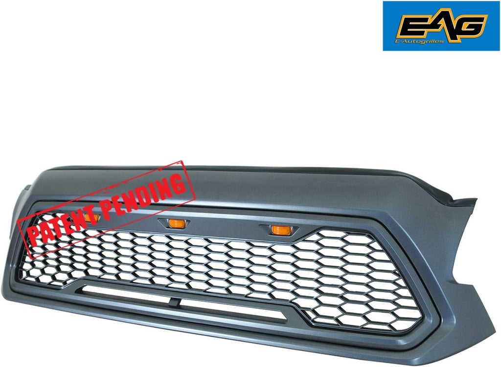 Charcoal Gray ABS Front Grille with Amber LED Lights O903