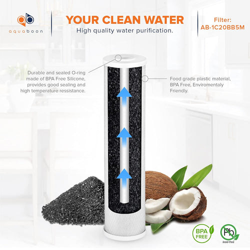 2-Stage 20 Whole House Filtration System with Housing Bracket, Pressure Gauges, Carbon Block, Sediment Filter Cartridges M827